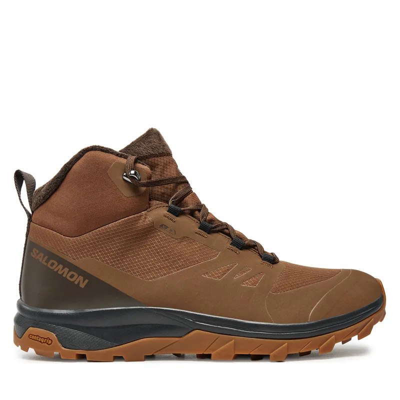 Παπούτσια πεζοπορίας Salomon Outsnap Climasalomon™ Waterproof L47685000 Καφέ