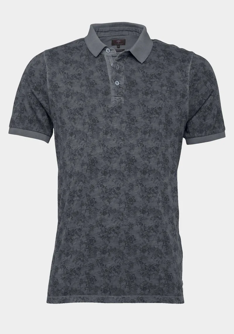 Fynch Hatton Pique Polo Μπλούζα της σειράς Garment Dyed - 1122 1812 1912 Asphalt