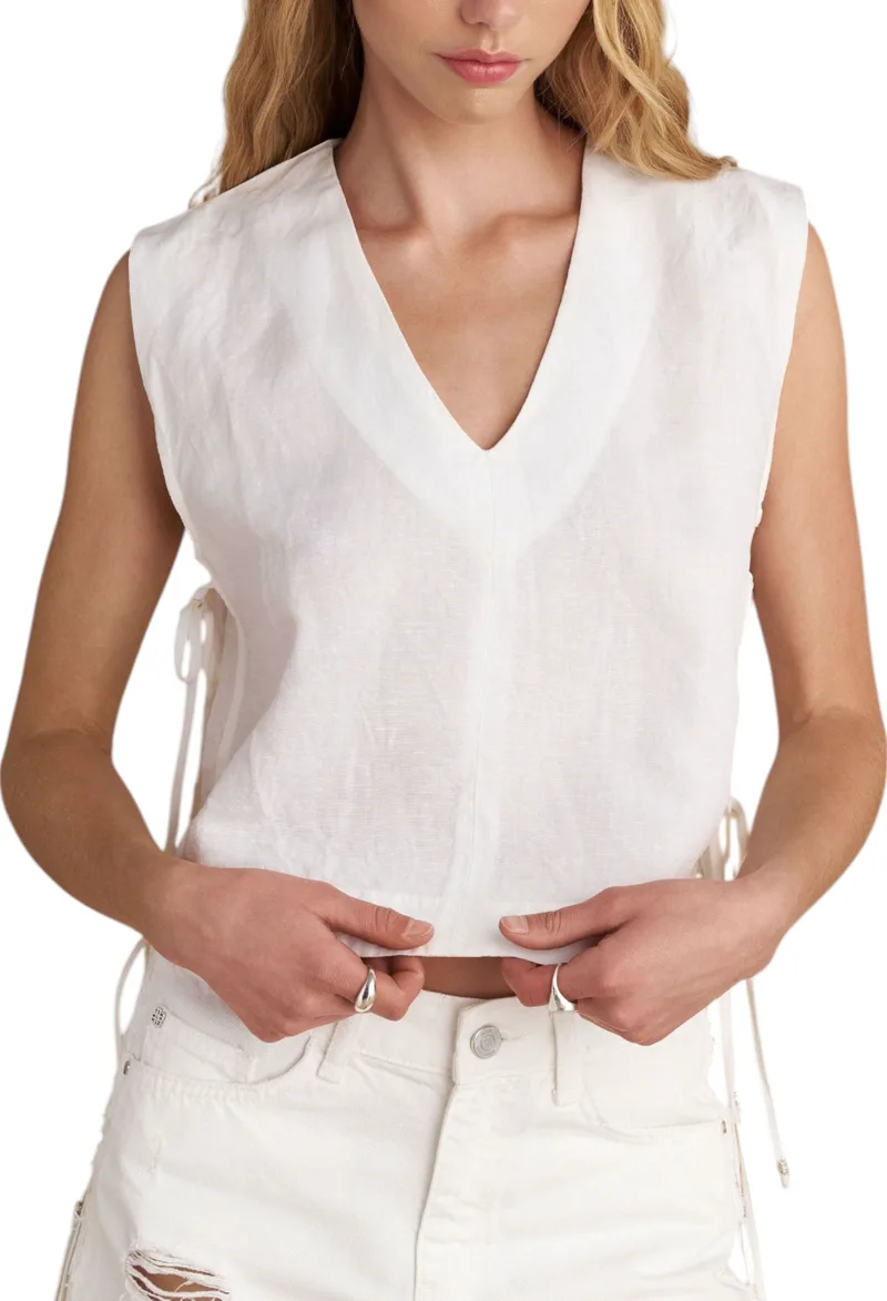 Top Attrattivo Με Δέσιμο Στο Πλάι 9921277-WHITE Γυναικείο
