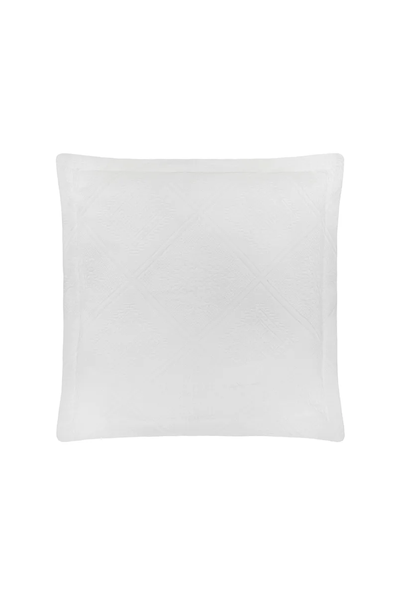 Coincasa διακοσμητικό μαξιλάρι Jacquard με floral σχέδιο 60 x 60 cm - 007079970 Λευκό