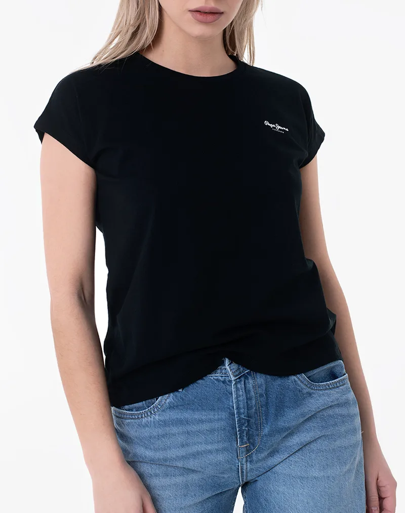 PEPE JEANS ESSENTIALS BLOOM ΜΠΛΟΥΖΑ ΓΥΝΑΙΚΕΙΟ PL504821-999/BLACK Black