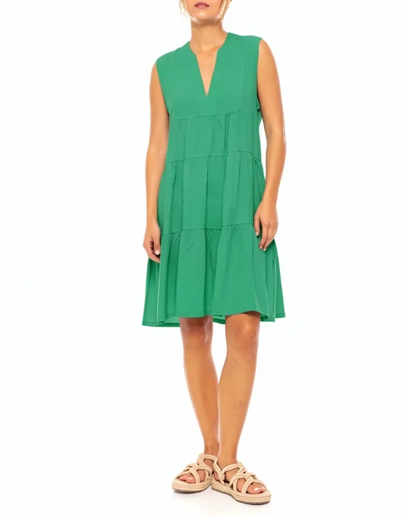 PINK LABEL BEACHWEAR SOLID BN-295-SEA GREEN Green