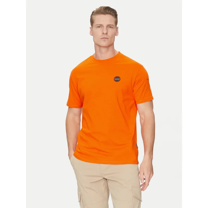 Napapijri T-Shirt S-Badge NP0A4I3N Πορτοκαλί Regular Fit