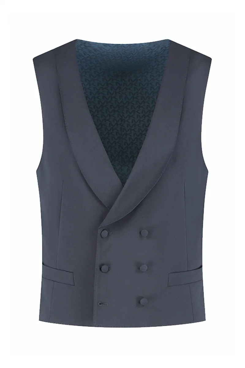 MICHAEL KORS ΓΙΛΕΚΟ ΚΟΥΣΤΟΥΜΙΟΥ DOUBLE BREASTED VEST ΜΠΛΕ
