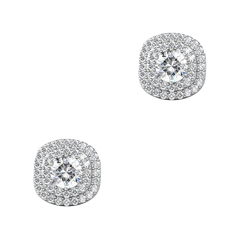 Σκουλαρίκια με Moissanite Diamonds από Ασήμι SK3769