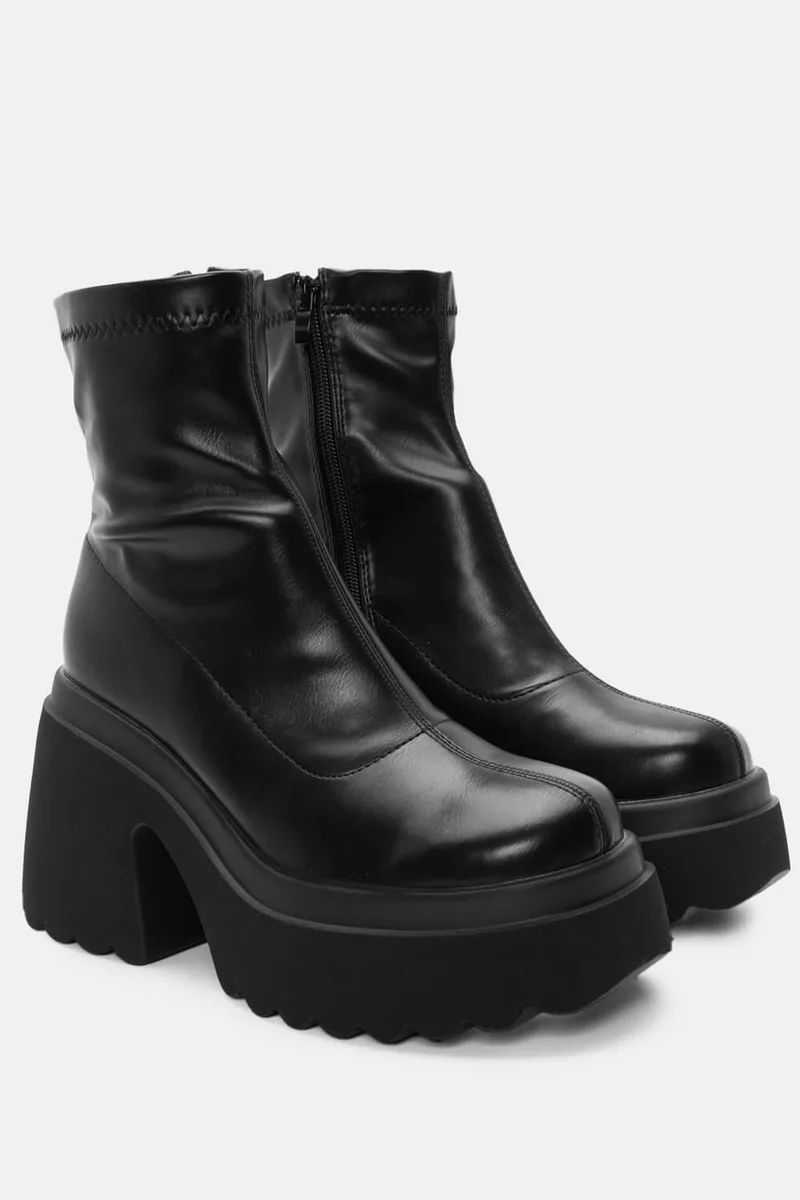 Μποτάκια Κάλτσα Flatform - Μαύρο