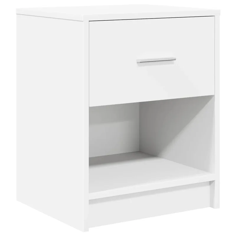 vidaXL Κομοδίνο με Συρτάρι Λευκό 40x34x50 εκ.