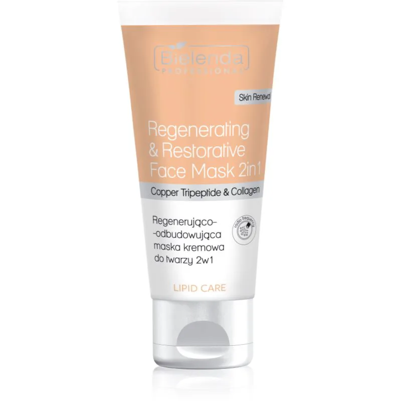 Bielenda Professional Lipid Care Regenerating & Restorative Face Mask 2in1 αναγεννητική μάσκα προώπου με κολαγόνο 150 ml