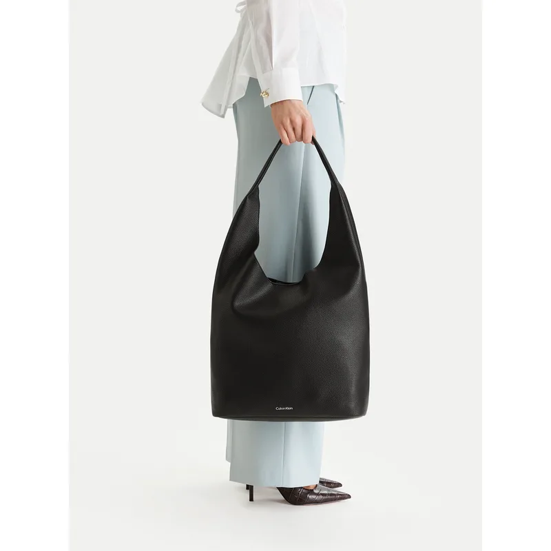 Τσάντα Calvin Klein Slouchy Pebble Medium Bag LV04F3596G Μαύρο