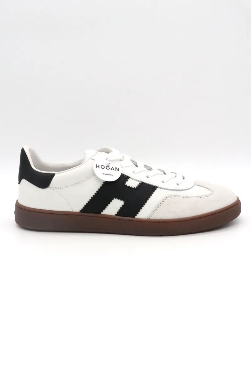 HOGAN ΠΑΠΟΥΤΣΙΑ SNEAKERS ΔΕΡΜΑ ΛΕΥΚΟ-ΜΑΥΡΟ