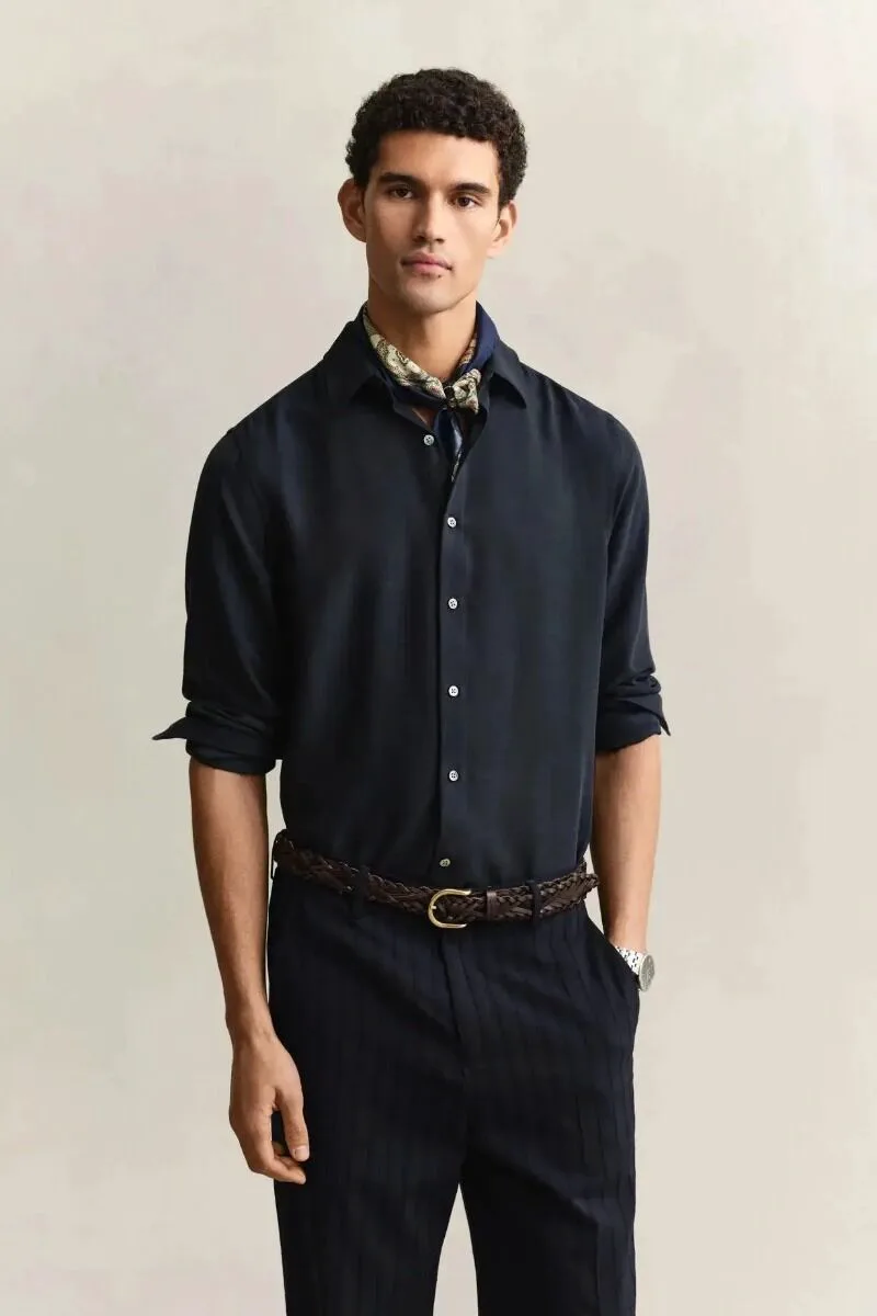 Gant Reg Lyocell Shirt 3G3260039-G0433 Μπλέ