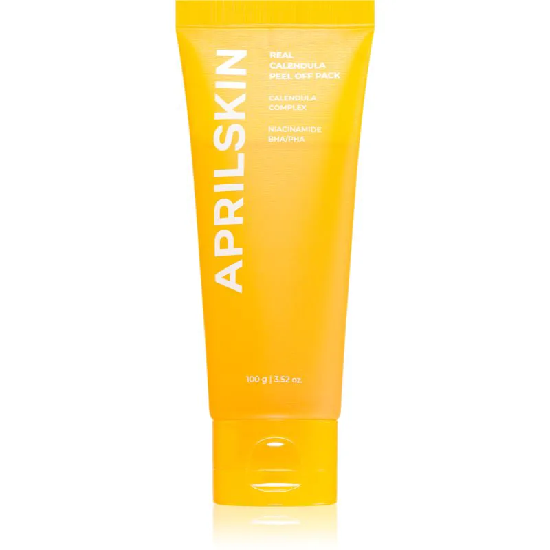 APRILSKIN Real Calendula Peel Off Pack μάσκα για βαθύ καθαρισμό για λαμπρότητα και ενυδάτωση 100 γρ