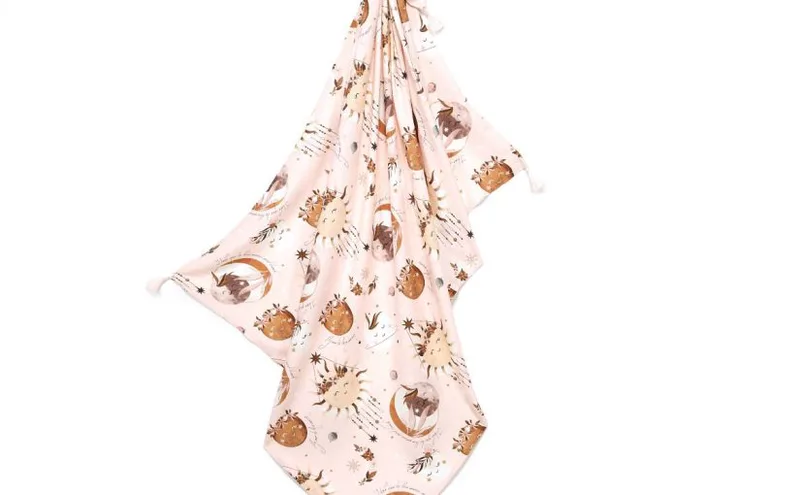 Bamboo Κουβέρτα Swaddle Fly me to the Moon Nude