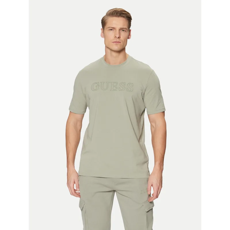 Guess T-Shirt Z2YI11 J1314 Πράσινο Regular Fit