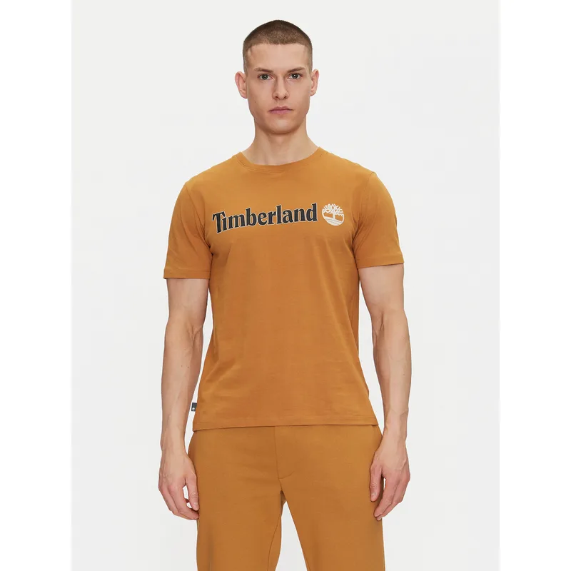 Timberland T-Shirt TB0A5UPQ Μπεζ Regular Fit
