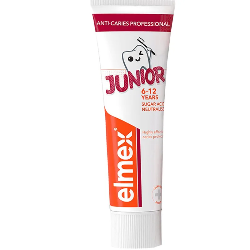Elmex Anti Caries Professional Junior 6-12 Years Toothpaste Οδοντόκρεμα Ειδικά Σχεδιασμένη για Παιδιά 6 με 12 Ετών για Ενισχυμένη Προστασία από την Τερηδόνα Κατά την Περίοδο Αλλαγής των Δοντιών 75ml