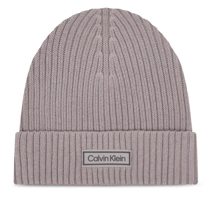 Σκούφος Calvin Klein Patch Chunky LV04D8053G Γκρι
