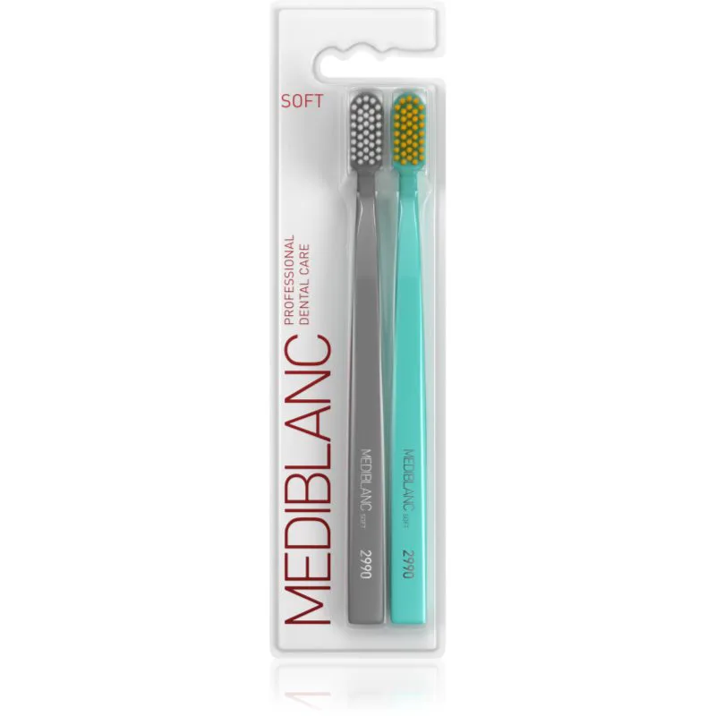 MEDIBLANC 2990 Soft οδοντόβουρτσες μαλακό Grey, Blue 2 τμχ