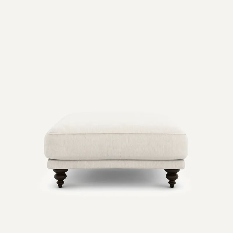 Υποπόδιο από βελούδινο chenille Μ105xΠ102xΥ49cm