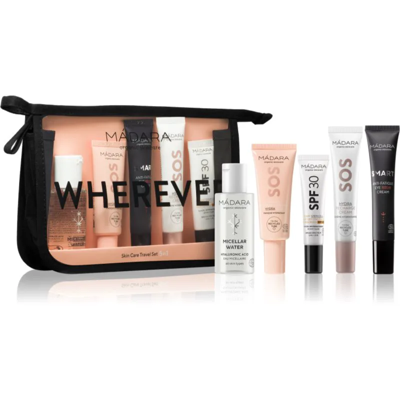 MÁDARA WHEREVER Travel Set 5-In-1 σετ ταξιδιού για τέλεια επιδερμίδα