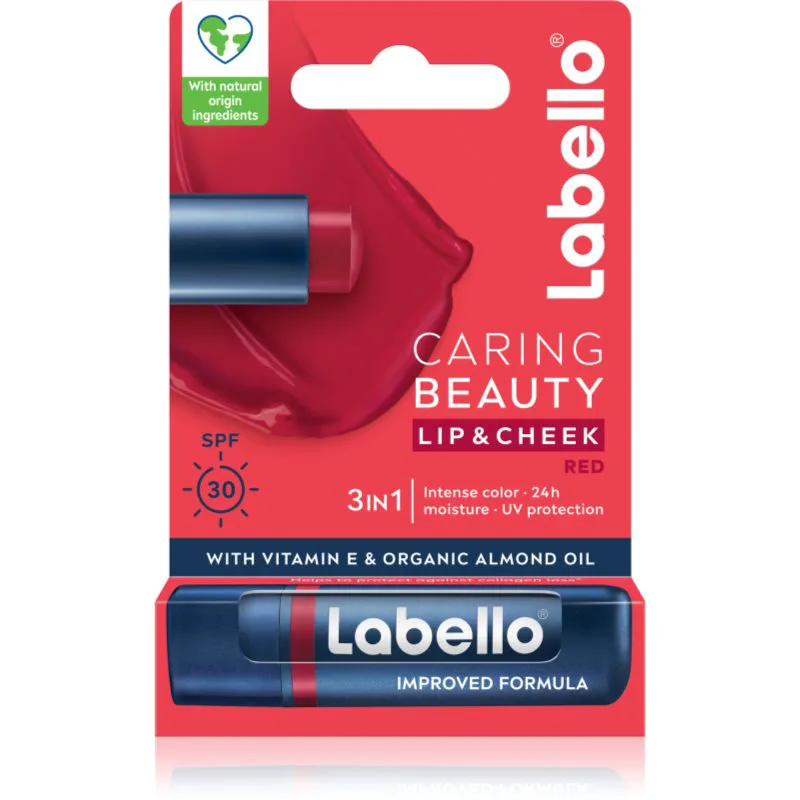 Labello Caring Beauty βάλσαμο για τα χείλη με χρώμα απόχρωση Red 4.8 γρ