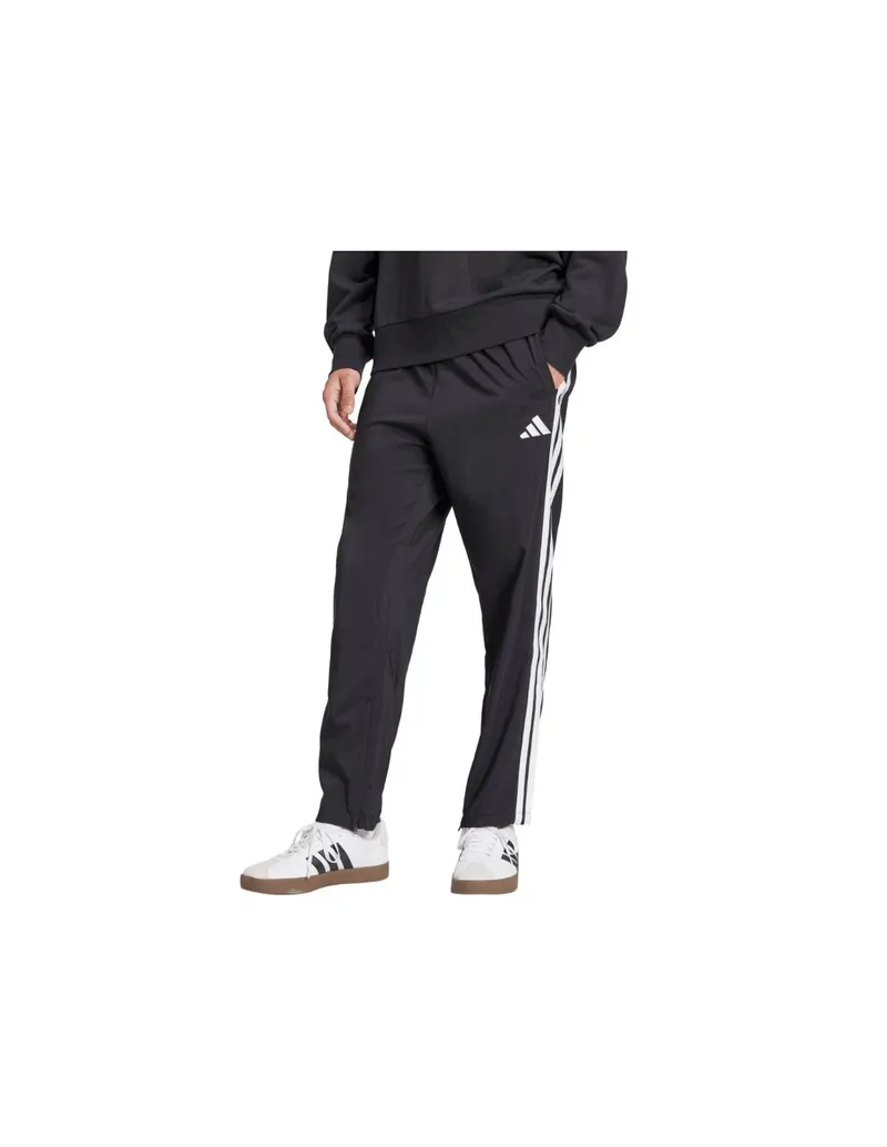 Men's adidas Essentials 3Stripes Stanford Open Hem Pants Black JC8491