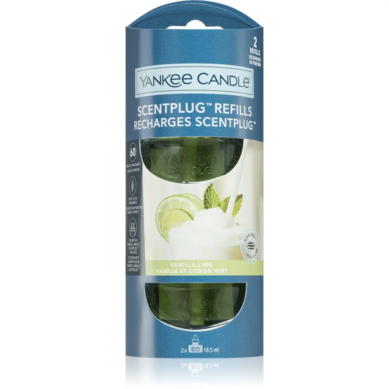 Yankee Candle Vanilla Lime Refill ανταλλακτικό ηλεκτρικών διαχυτών 2x18,5 μλ