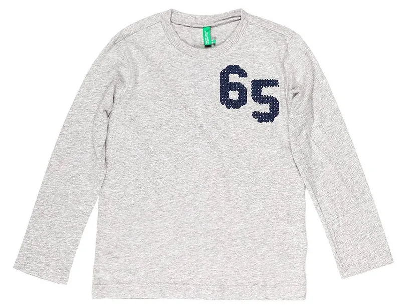 ΜΑΚΡΥΜΑΝΙΚΗ ΜΠΛΟΥΖΑ BENETTON COLLEGE ΓΚΡΙ (82 CM)-(1-2 ΕΤΩΝ)