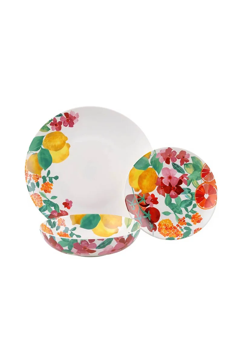 Maxwell & Williams σετ πορσελάνινα πιάτα φαγητού με floral print "Capri" (12 τεμάχια) - YD0081
