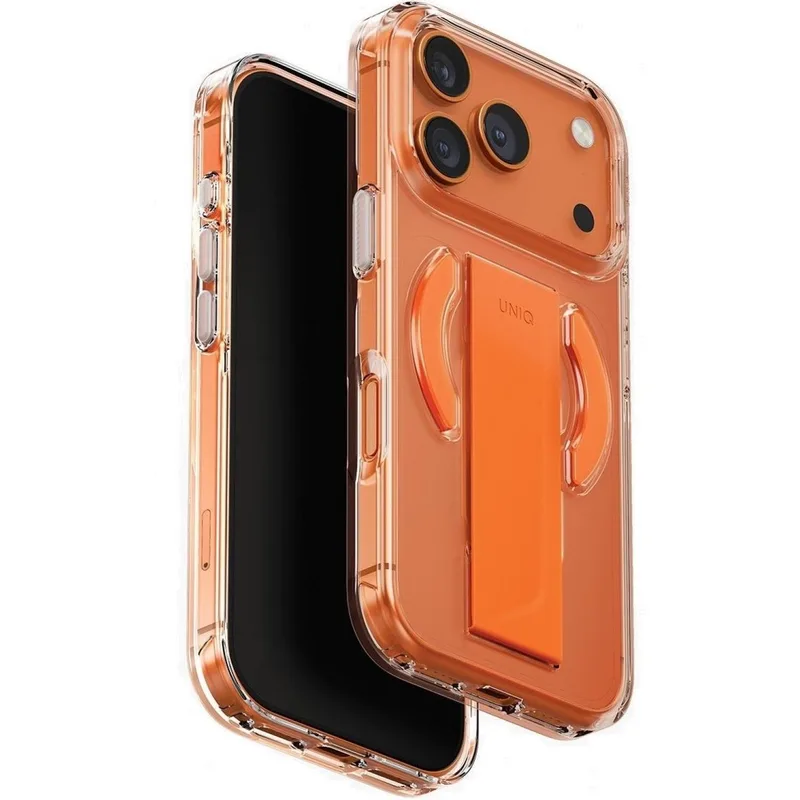 Θήκη iPhone 17 Pro Uniq Heldro Air Διάφανη με FlexGrip & MagSafe - Volt Πορτοκαλί (UNIQ-IP6.3P(2025)-HELAMVORG)
