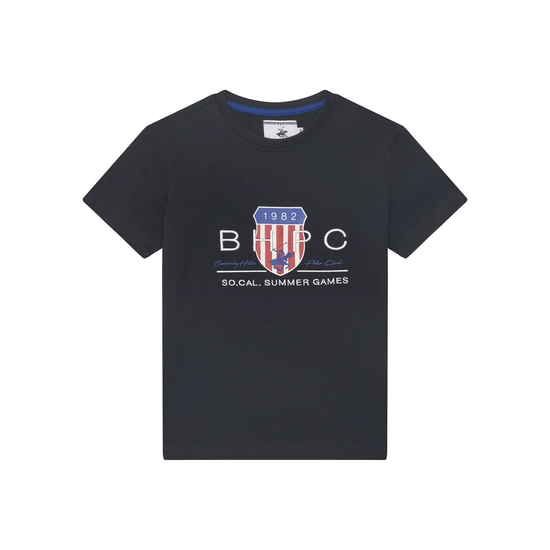 Beverly Hills Polo Club T-Shirt P-SS26B-TS414011 Σκούρο μπλε Regular Fit