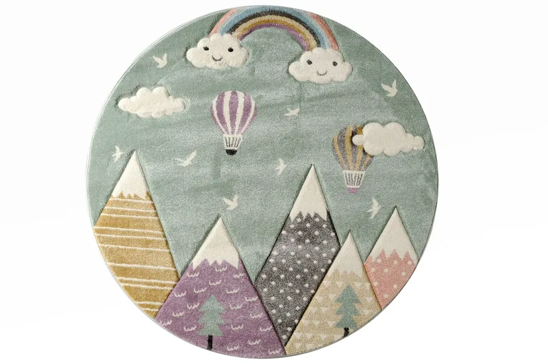 Χαλί DIAMOND 24192-ΠΡΑΣΙΝΟ-ΜΕΝΤΑ Tzikas Carpets ROUND 160X160