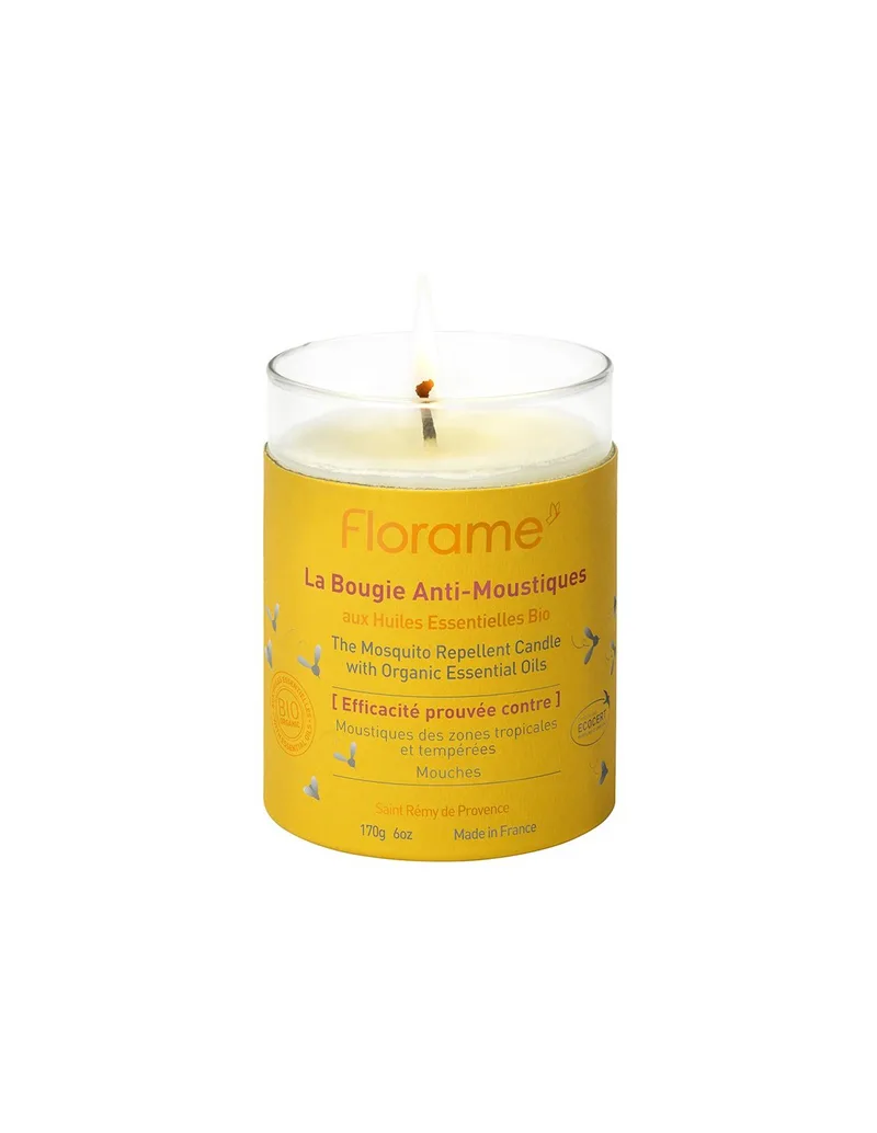 Florame The Anti-Mosquito Candle with Organic Essential Oils 170g