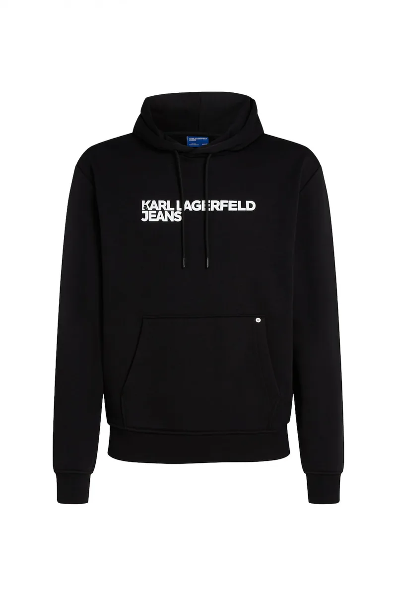 KARL LAGERFELD JEANS ΦΟΥΤΕΡ ΚΟΥΚΟΥΛΑ ΜΑΥΡΟ REG LOGO HOODIE