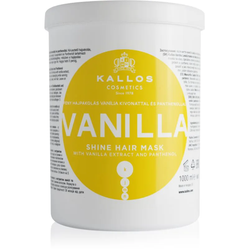Kallos KJMN Professional Vanilla αναζωογονητική μάσκα για τα μαλλιά 1000 ml