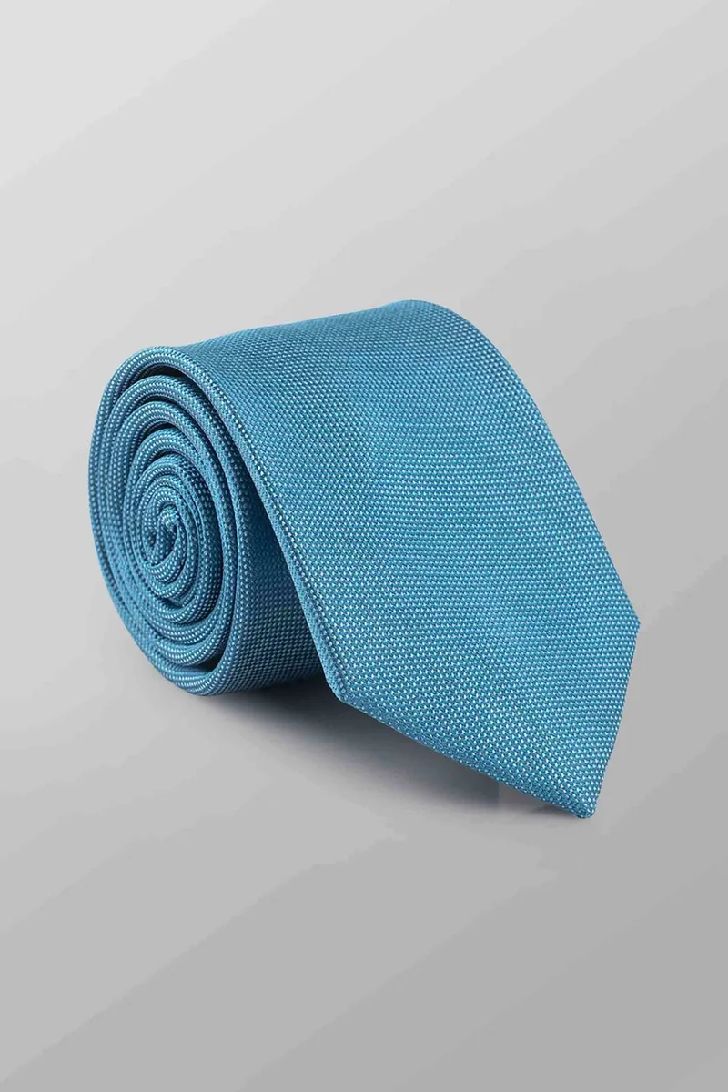 Oxford Company ανδρική μεταξωτή γραβάτα μονόχρωμη Regular Fit - TIE62-100.09 Γαλάζιο