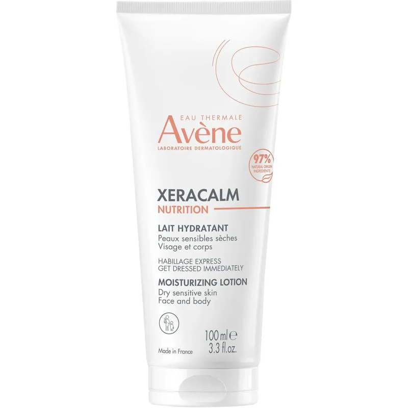 Avene Xeracalm Nutrition Face & Body Moisturizing Lotion Travel Size 100ml Ενυδατικό Γαλάκτωμα για Πρόσωπο & Σώμα Ιδανικό για Ευαίσθητες & Ξηρές Επιδερμίδες