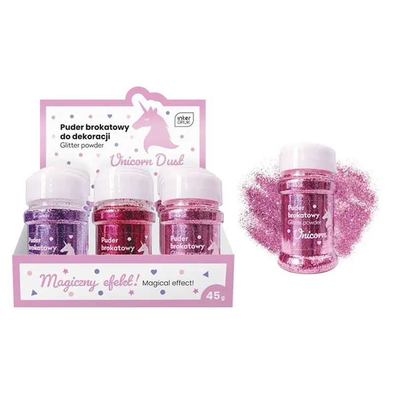 ΣΚΟΝΗ ΛΑΜΨΗΣ INTERDRUK GLITER UNICORN 45gr LILA