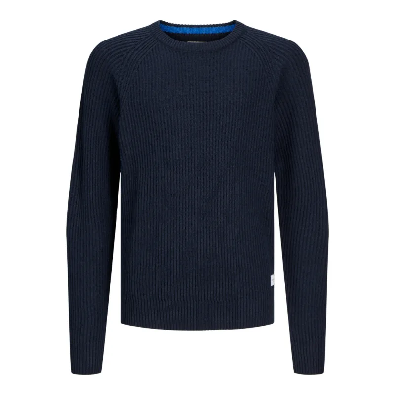 Πλεκτό πουλόβερ "Pannel Knit" της Jack & Jones - Dark Navy