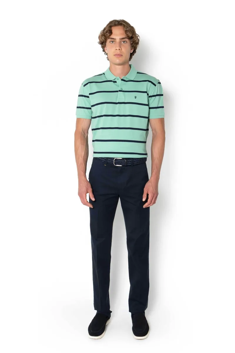 The Bostonians ανδρικό παντελόνι chino gabardine Regular Fit - CN07187963 Μπλε Σκούρο