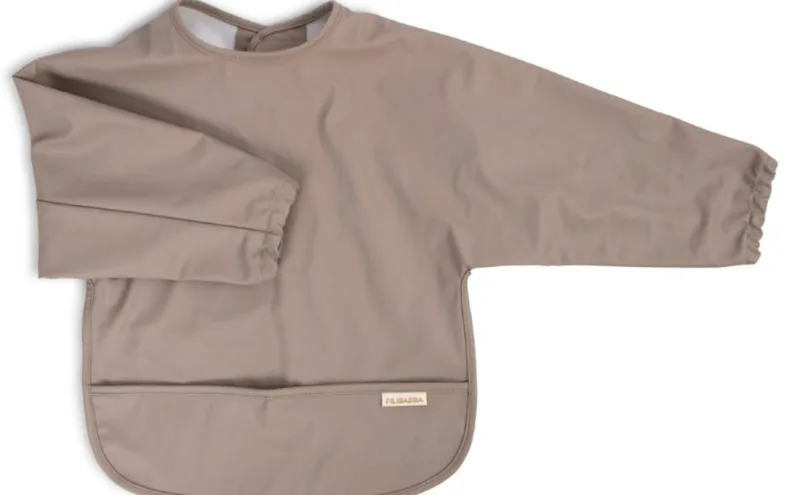 Filibabba Bib With Sleeves – Warm Grey