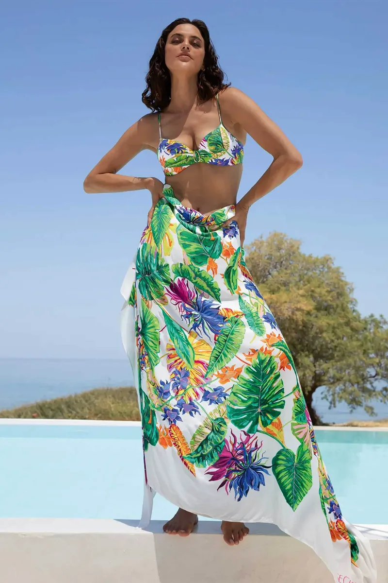 Lise Charmel γυναικείο παρεό παραλίας με floral print - ASB6097 Πολύχρωμο