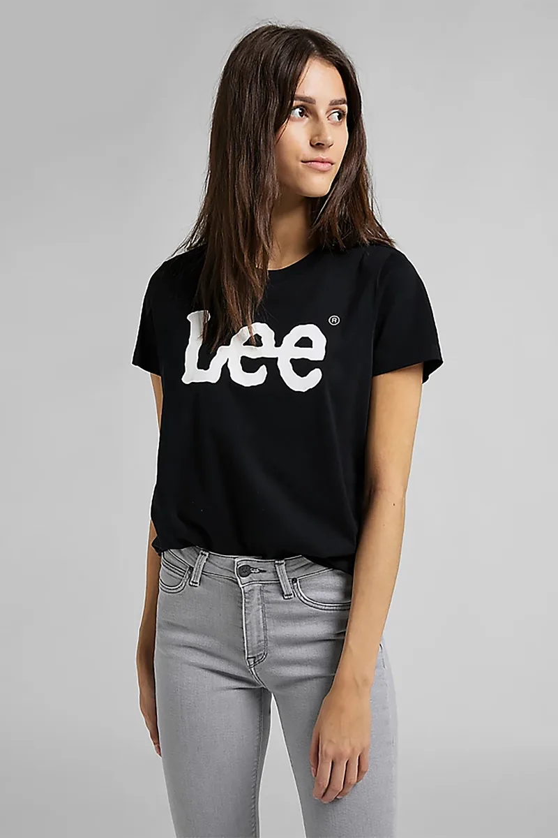 Lee γυναικείο T-shirt με logo print "Wobbly" - L42UER01 Μαύρο