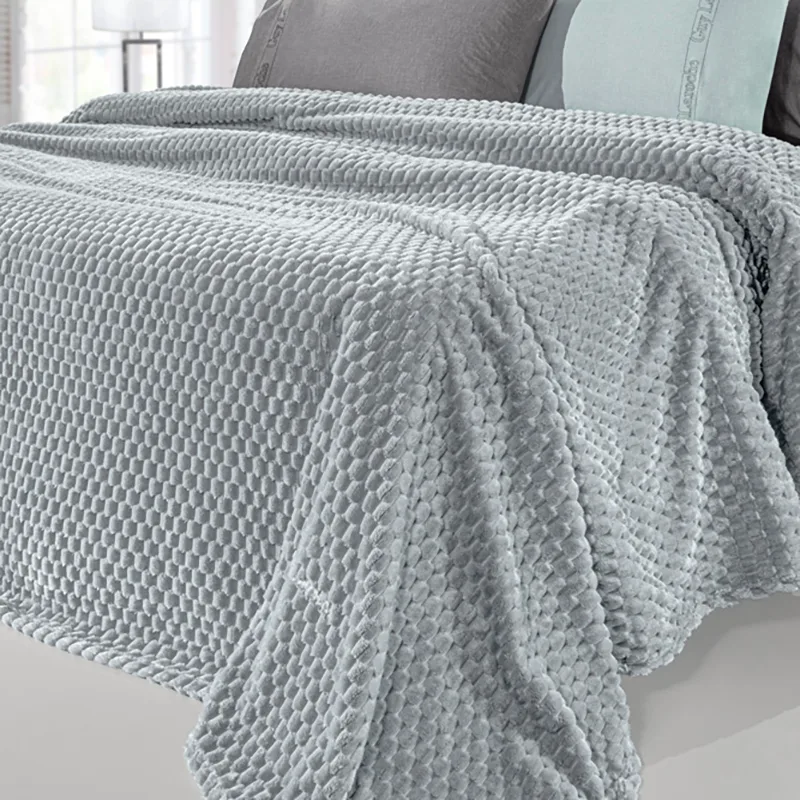 Κουβέρτα Fleece Υπέρδιπλη (Σετ) 220X240 Guy Laroche Smoothie Silver (220x240)