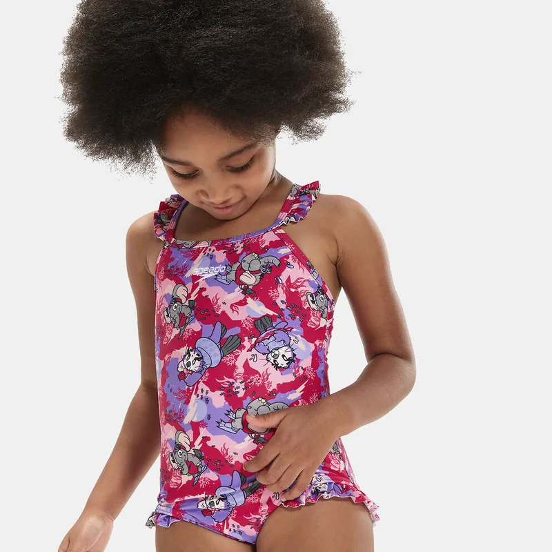 Speedo Printed Frill Thinstrap Παιδικό Ολόσωμο Μαγιό (9000147075_69122)