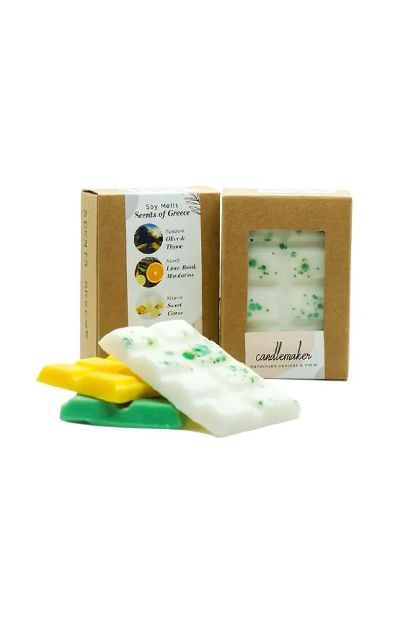 Soy Melts Φυτικα Αρωματικα Scents Of Greece Σετ Των 3 Μονόχρωμο CANDLEMAKER