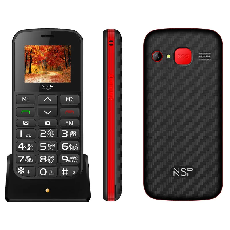 Κινητό Τηλέφωνο Dual Sim Με Κουμπί Sos Και Δώρο Hands-Free NSP 2000DS