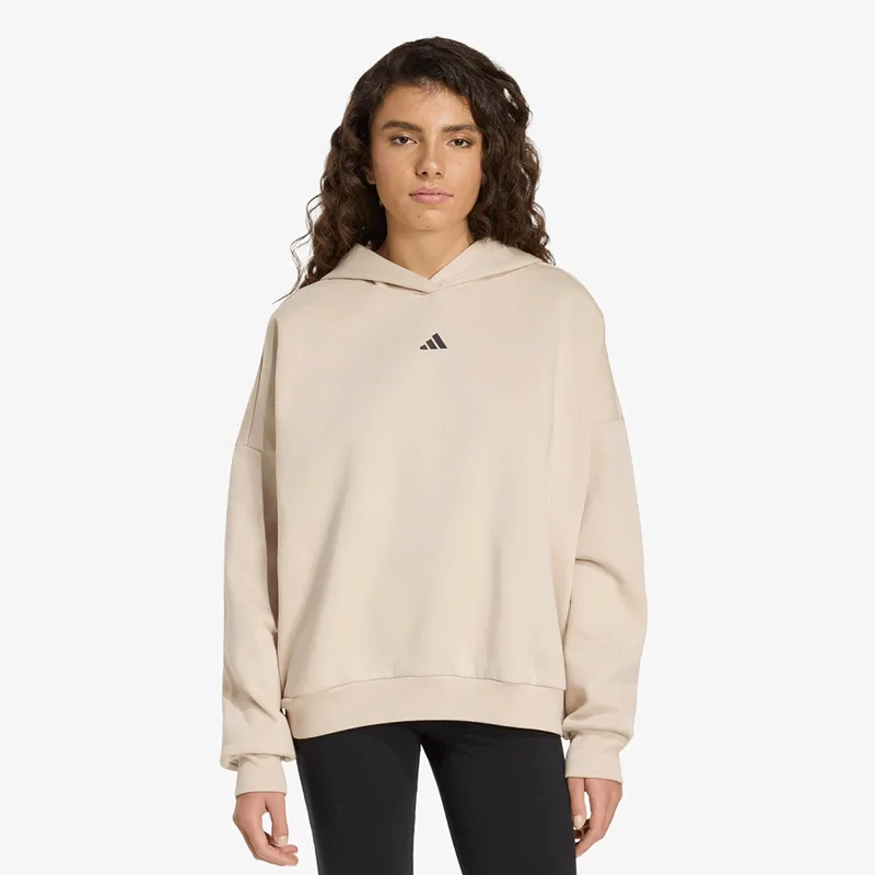 Φούτερ adidas 3 Stripes Studio Hoodie Crystal Linen XS