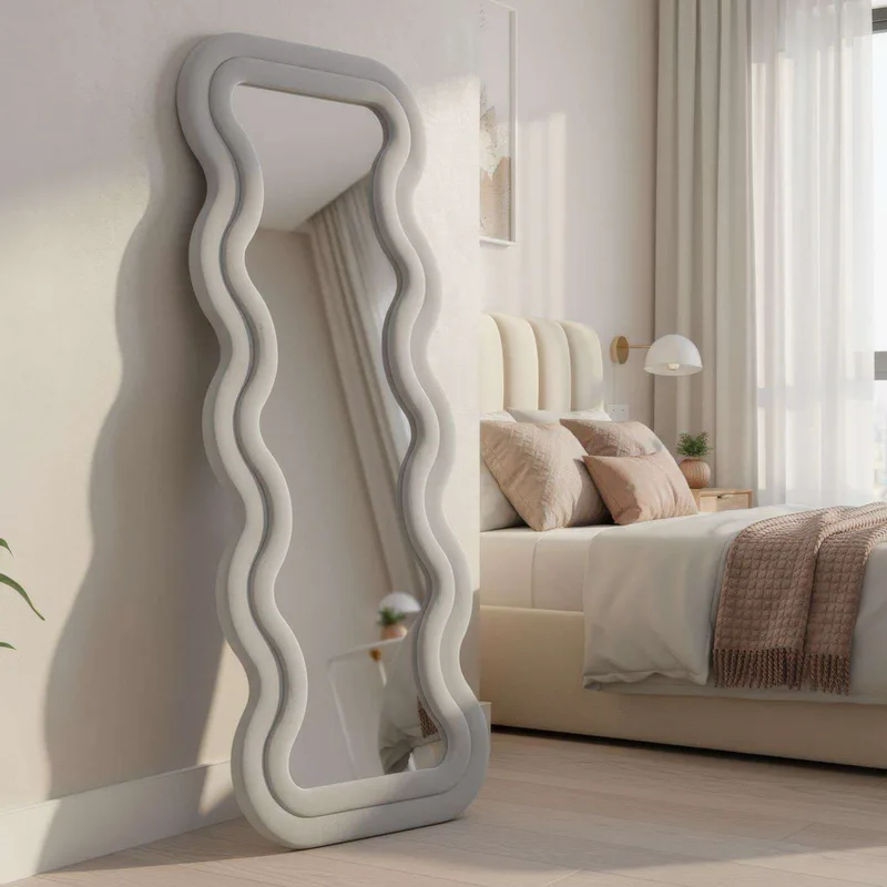 Καθρέπτης Δαπέδου Mundo Oval - Cream 985Etr1141 (65x170 cm)