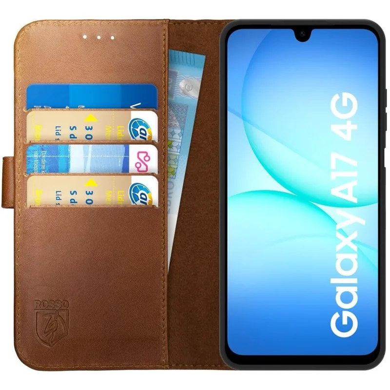 Θήκη Samsung Galaxy A17 Κόκκινο Deluxe Δερμάτινο Πορτοφόλι - Brown (8719246494222)